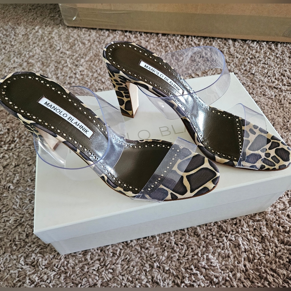 Manolo Blahnik Leopard Print Women's Heels